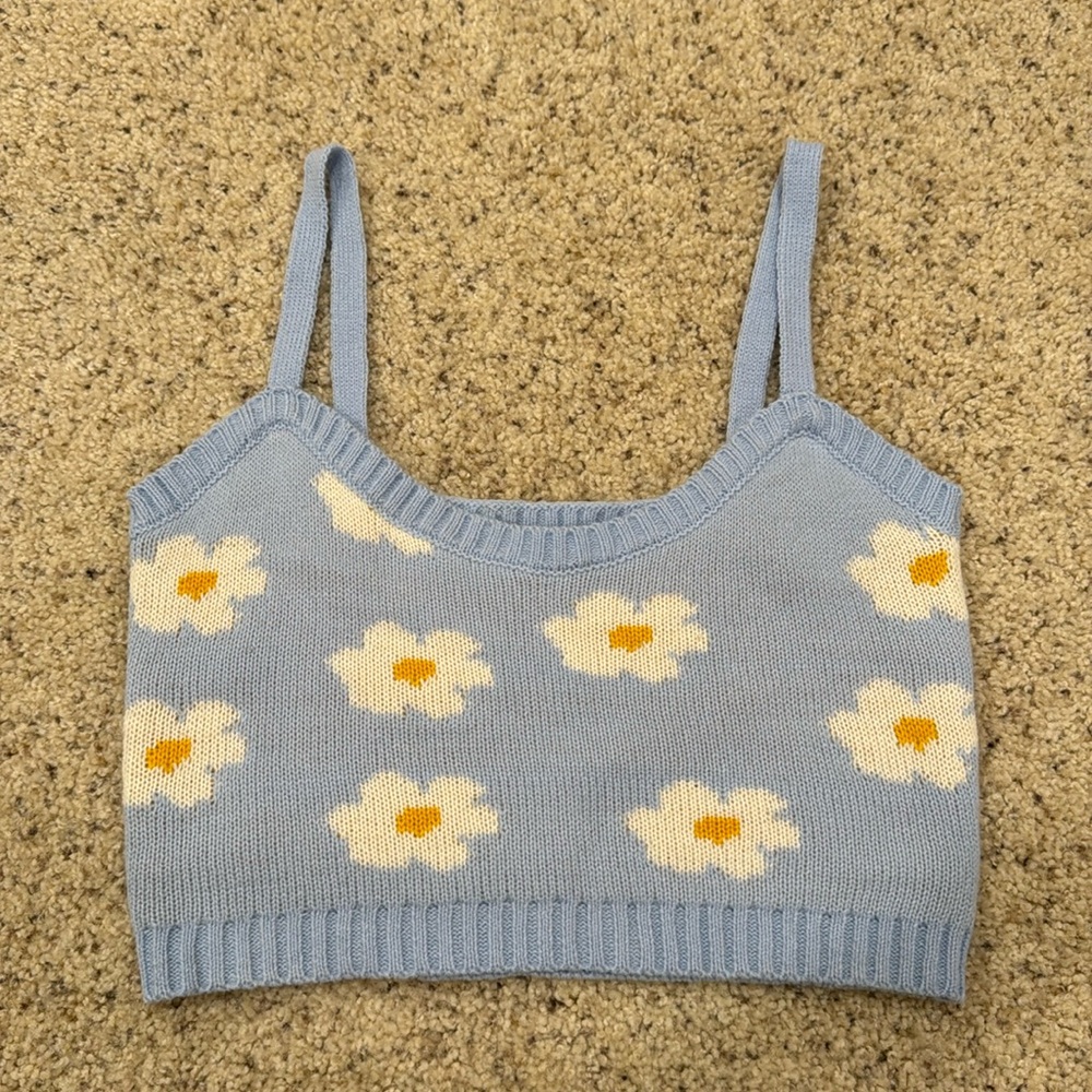 Flower Knit Tank Top
